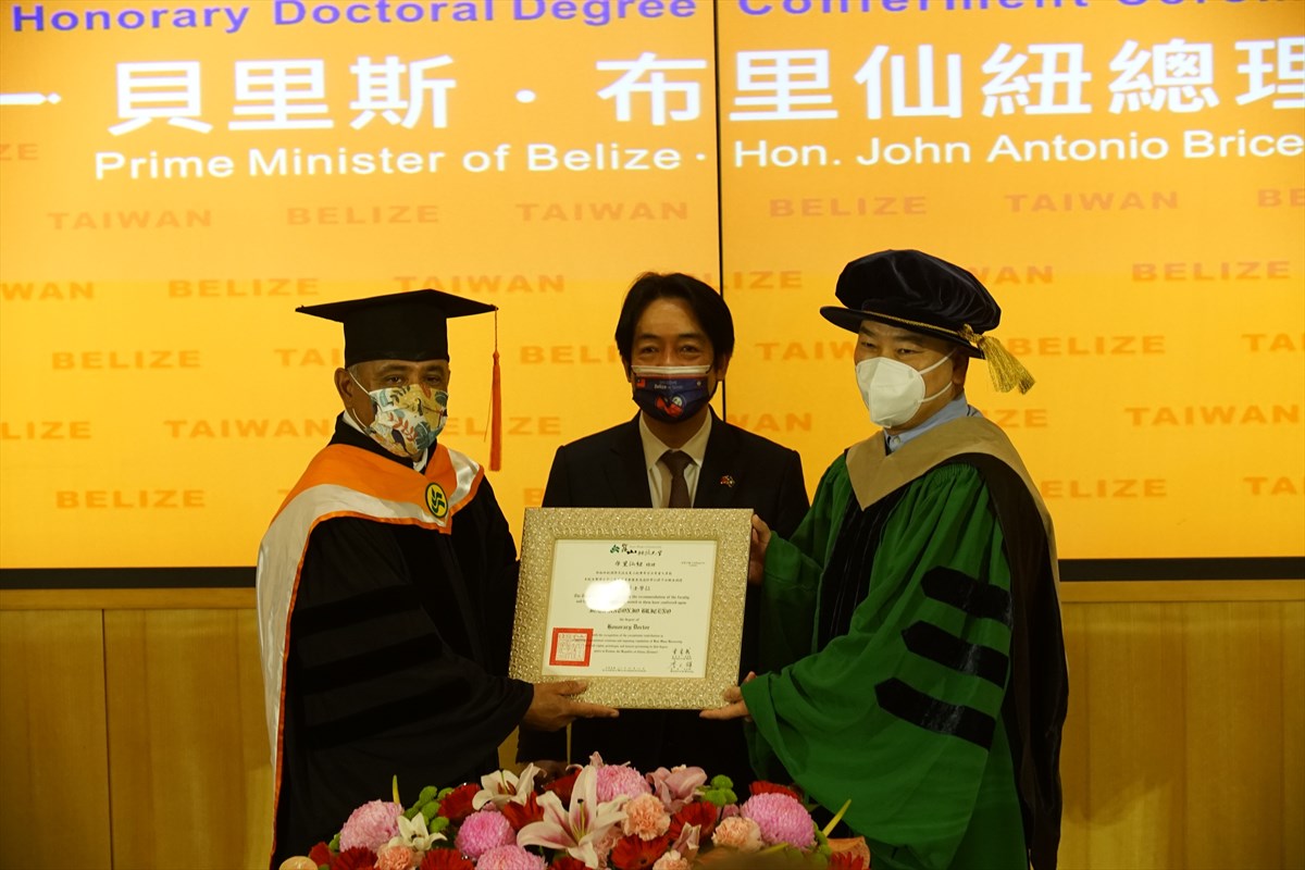 01.Belize Prime Minister John Briceño Visited Taiwan, Received an Honorary Doctorate from Kun Shan University